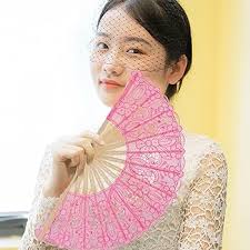 Amazon.com: choyaxo Cotton Lace Folding Hand Fans Embroidered Flowers  Pattern Handheld Fans for Costume Weddings Dancing Party DIY Bridal Hand  Fan (Pink) : Home & Kitchen
