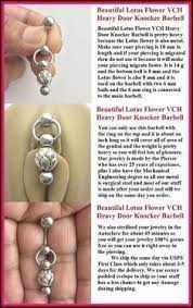 Beautiful Lotus Flower Heavy Vch Piercing Door Knocker Barbell Body Jewelry Intimate Unique Body Piercings Piercing