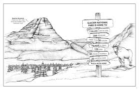 That's not a photograph on the cover, it's a coloring page. Glacier National Park 2019 Amble