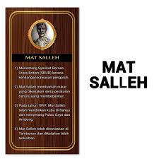 Mat salleh atau nama sebenarnya datu mat salleh merupakan pejuang sabah yang terkenal dalam memberi tentangan yang hebat kepada penjajahan inggeris di sabah. Banner Merdeka Tokoh Tokoh Sejarah Sebelum Merdeka Shopee Malaysia