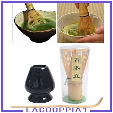 LACOOPPIA1] Matcha Tea Whisk Set Bamboo Whisk+Bamboo Scoop+Ceramic Whisk  Holder | Shopee Philippines