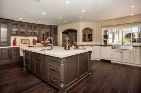 Kitchen colors with dark brown cabinets wainscoting kitchens. Restain Kitchen Cabinets Ideas Kitchens Decorating Ideas Dark Brown White Countertops Kitchen Cabinet Color Schemes Elegant Kitchens Brown Kitchen Cabinets