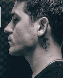 G Eazy Tattoo Small Neck Tattoos Neck Tattoo Actors With Tattoos