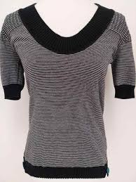 Black And White Striped Sweater Women S Guess Women S Short Sleeve Navy White Striped Sweater Tunic Size L Nautical Sweaters For Women Women Navy And White