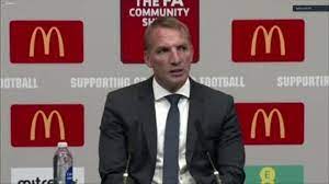 Brendan rodgers' side take on premier league champions manchester city at wembley. Y0e36ggx7waavm