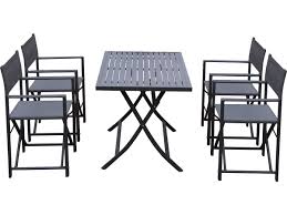 salon de jardin en aluminium et textilene haiti phoenix 93801