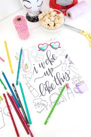 Adult coloring pages to print. Coloring Song Lyric Posters Damask Love