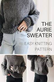 Daily uniform for all the time comfort! Knitting Pattern The Aurie Modern Chunky Oversized Knit Etsy Jumper Knitting Pattern Knitting Patterns Free Sweater Chunky Knit Sweater Pattern
