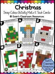 Christmas Snap Cubes Activity Mats Snap Cubes Activities Snap Cubes Task Cards