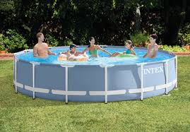 Intex 15ft X 33in Prism Frame Pool Set Gray Intex Vinyl Pool In Ground Pools