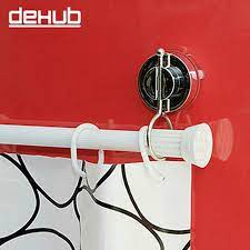 Can shower curtain rods be returned? Vacuum Super Suction Cup Bathroom Rack Shower Curtain Rod Hanging Ring Dehub Rods Stand Strong Cornices Hanging Ring Free Ship Curtain Ball Curtain Plasticcurtain Rod Ring Aliexpress