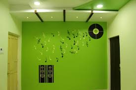 Green Music Theme Wall Paint Designs Asian Paints Colours Painting Textured Walls