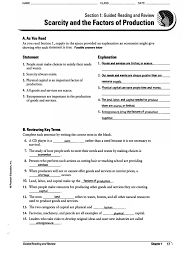 Section 1 Guided Review Market Economy Factors Of Production