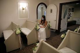 A wedding ceremony at our las vegas wedding chapel will be memorable and unique, and it will reflect the uniqueness of your relationship. Using Face Masks And Sanitizer Couples Say I Do In Vegas Abc News