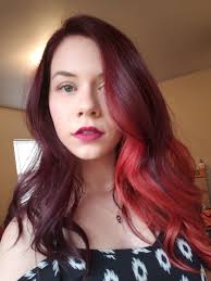Split Dye Hair Split Dyed Hair Red Brown Hair Dyed Hair