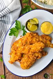Combine the cornstarch, flour, remaining seasoning, more salt, and baking powder in a bowl. Fried Chicken Tenders The Seasoned Mom