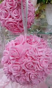 Arcadia wedding design chair sash with silk flower head, from $25, etsy.com. Red Kissing Balls Pink Kissing Ball Rose Balls Hanging Kissing Ball Wedding Decorations Wedding Pomander Ball Flower Girl Roses Ball Wedding Decorations Diy Centerpiece Pomander Balls Wedding Collage