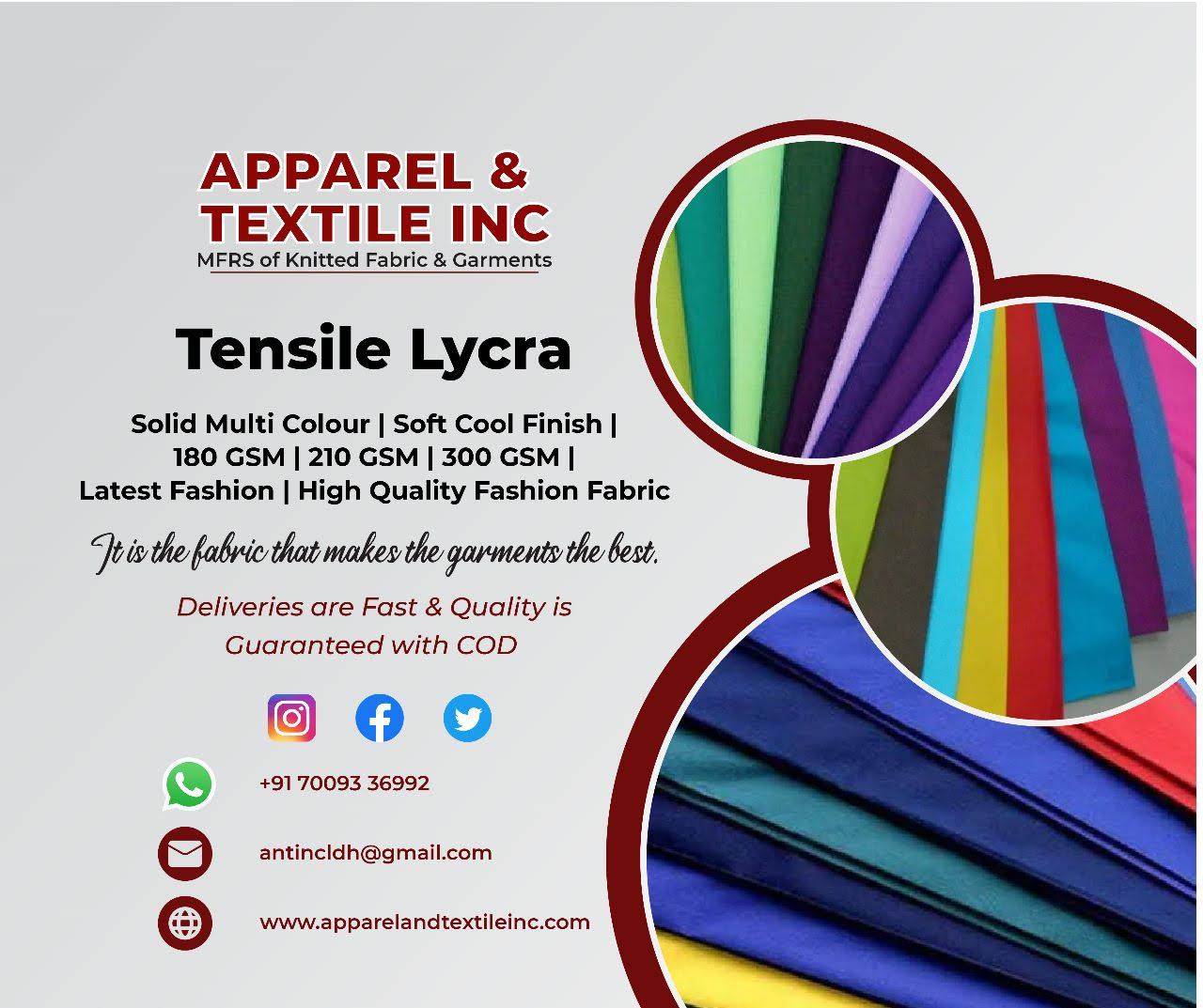 Tensile Lycra Fabric Manufacturer In Chennai, Gurugram product image