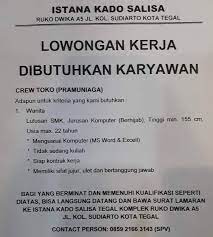 Info Loker Brebes Tegal Dan Sekitarnya Postingan Facebook