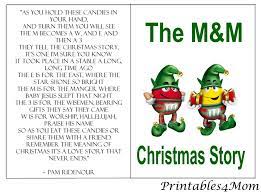 5 christmas poems for kids includes handprint poems, i'm a little reindeer, where is santa, gingerbread man, ring the bells, and more! The M M Christmas Story Over 8 Free Printables Printables 4 Mom