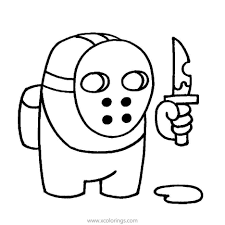 Among Us Coloring Pages Character With Mask Coloring Pages Free Coloring Pages Easy Drawings
