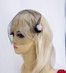 BIRDCAGE or TULLE VEIL, Your Choice of Colors and Embellishment Plus  Rhinestone Hairpin