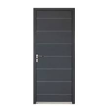 Vous bénéficiez en plus de prix usine et de l. Porte D Entree Aluminium Alexandra Gris 90 X H 215 Cm Poussant Droit Castorama