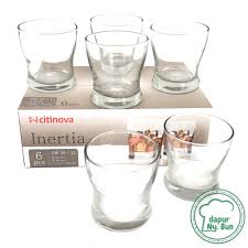 Gelas gagang bening kaca ukuran besar 8.5x16: 6 Pcs Gelas Kaca Inertia Ukuran 250ml Gelas Bening Shopee Indonesia