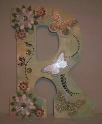 Embellished Wooden Letters Wooden Letter Crafts Letter A Crafts Wood Letter Crafts