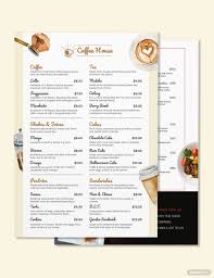 Blank Cafe Coffee Shop Menu Template Word Doc Psd Apple Mac Pages Illustrator Publisher Coffee Shop Menu Coffee Menu Restaurant Menu Template