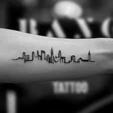 The chicago skyline tattoo is also an excellent choice for people who want to show their love for the local sports teams. Skyline Tattoo 45 Word Tattoos Tattoos For Guys Cool Small Tattoos