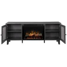 Dimplex electric fireplace tv stand. Dimplex Dean 65 In Media Console In Wrought Iron With A 26 In Electric Fireplace With Logs Gds26l8 1909wi The Home Depot