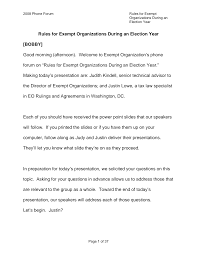 Https Www Irs Gov Pub Irs Tege Rulesforeosduringanelectionyearscript6 9 08 Pdf