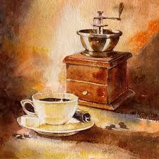 Coffee Time Watercolor Coffee Art Painting Coffee Painting Coffee Watercolor
