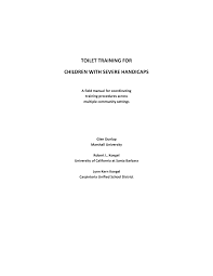 Https Www Marshall Edu Atc Files Toilet Training For Children With Severe Handicaps Pdf