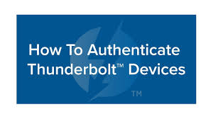 Thunderbolt Device Authentication Management Using Intel Thunderbolt Software Youtube