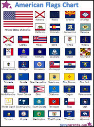 american flags chart a colorful chart with the 50 united