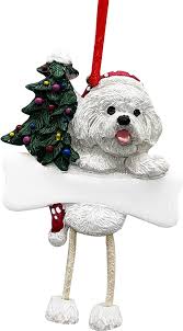 There is currently no wiki page for the tag christmas ornaments. Amazon Com Bichon Frise Ornament With Unique Dangling Legs Hand Painted And Easily Personalized Christmas Ornament Pet Supplies