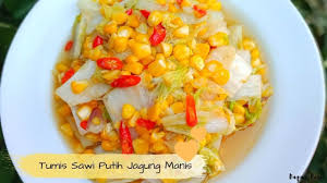 Tumis sawi putih jagung manis nasi goreng, tomat, junk food, puding, makanan. Pin Di My Youtube Video