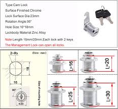 Click to see full answer. Hot 30pcs Master Key System Mailbox Cam Lock With Keys Cam File Cabinet Lock Home Office Security Cabinet Locks 16mm 20mm 25mm Lock With Key Cam Lockmailbox Cam Lock Aliexpress