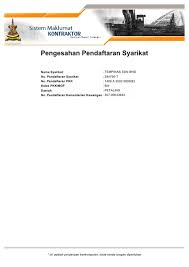 Sekiranya anda sedang menimbangkan pendaftaran sdn bhd, anda kini sudah bersedia untuk menyahut cabaran membina perniagaan anda daripada petak mula. Certificate Tempinas Sdn Bhd