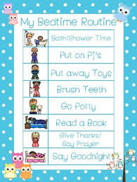 4 Owls Themed Daily Routine Charts Preschool 3rd Grade Routine Activity