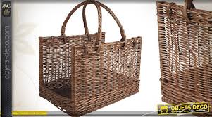Panier A Buches En Osier Retro