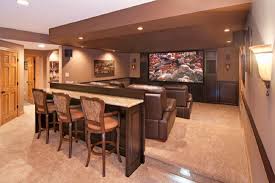 The Basement Is An Absolutely Perfect Spot For An Awesome Hangout And A Home Bar A Practical Home Home Theater Seating Small Home Theaters Home Theater Setup