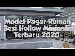 Pagar besi horizontal nuansa putih. Model Pagar Rumah Minimalis Terbaru 2020 Youtube Batu Alam Model Light Box