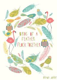 Birds Of The Same Feather Flock Together In Tagalog Illustrations Bethan Janine Feather Art Bird Feathers Bird Illustration
