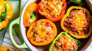 Stuffed Peppers Recipe Ground Beef Stuffed Peppers With Cheese Food Com Recipe Stuffed Peppers Recipes Stuffed Green Peppers