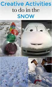 Creative Activities To Do In The Snow Princess Pinky Girl Snow Activities Snow Fun Creative Activities