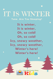 It Is Winter Rhyme Winter Theme Preschool Winter Activities Preschool Kindergarten Songs