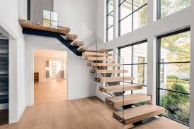 Floating staircase seems without steel structure, actually, the stringer is hidden in a wall. How Much Do Custom Floating Stairs Cost Keuka Studios